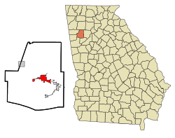 Paulding County Georgia Incorporated and Unincorporated areas Dallas Highlighted